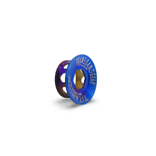 Framesandgear Titanium Crank Arm Cover Bolt Bronze Blue