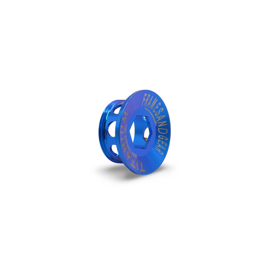 Framesandgear Titanium Crank Arm Cover Bolt Blue