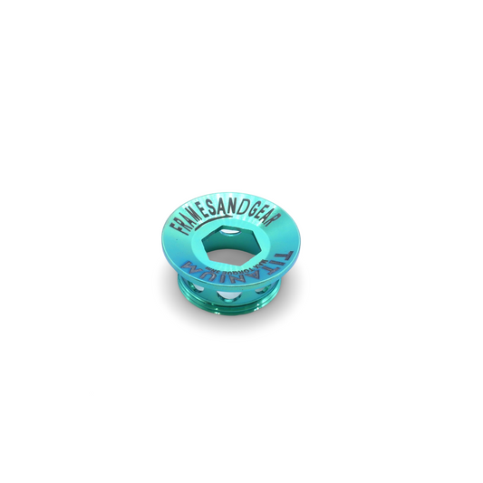 Framesandgear Titanium Crank Arm Cover Bolt Turquoise