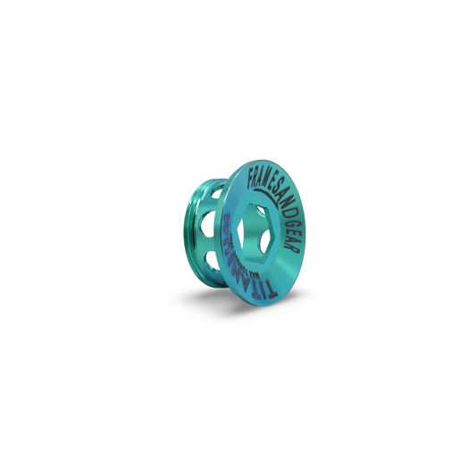 Framesandgear Titanium Crank Arm Cover Bolt Turquoise