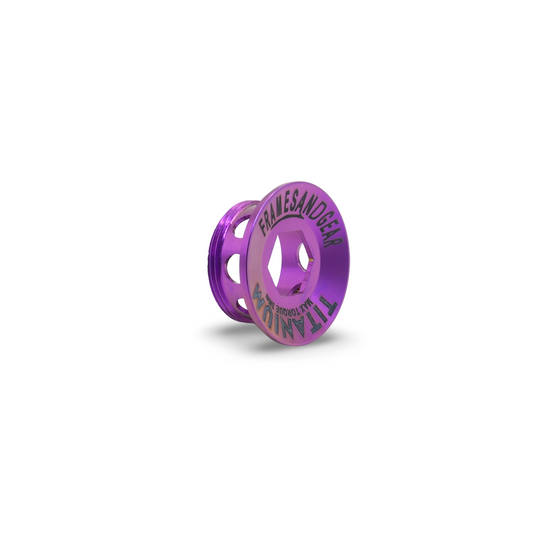 Framesandgear Titanium Crank Arm Cover Bolt Purple