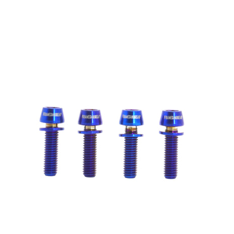 Framesandgear Titanium Computer Mount Bolts M5*18 Blue