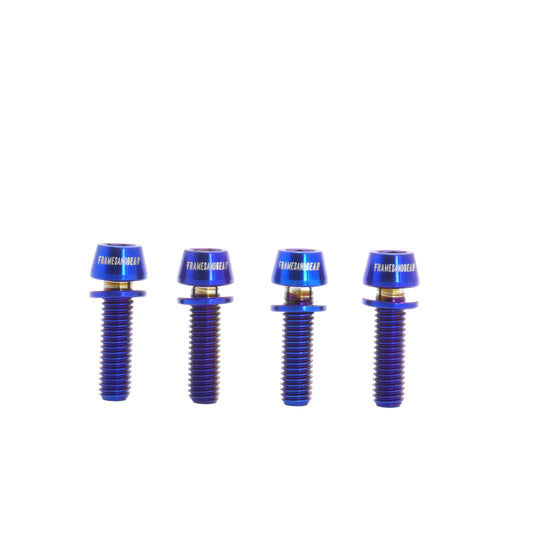 Framesandgear Titanium Computer Mount Bolts M5*18 Blue