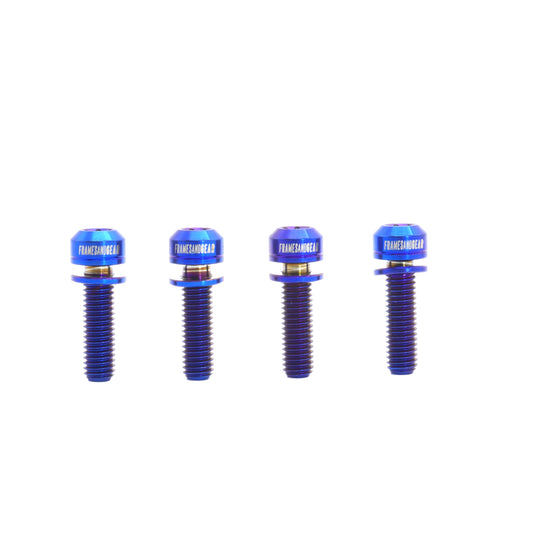 Framesandgear Titanium Computer Mount Bolts M5*18 Blue (Cylindrical Head)