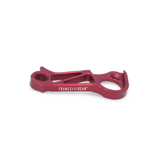 Colnago derailleur hanger closeup red