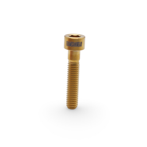 Framesandgear Titanium Top Cap Bolt M6*30 Gold (Cylindrical Head)