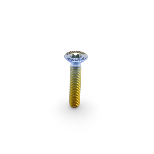 Framesandgear Titanium Top Cap Bolt M6*30 Gold Silver (flat head)