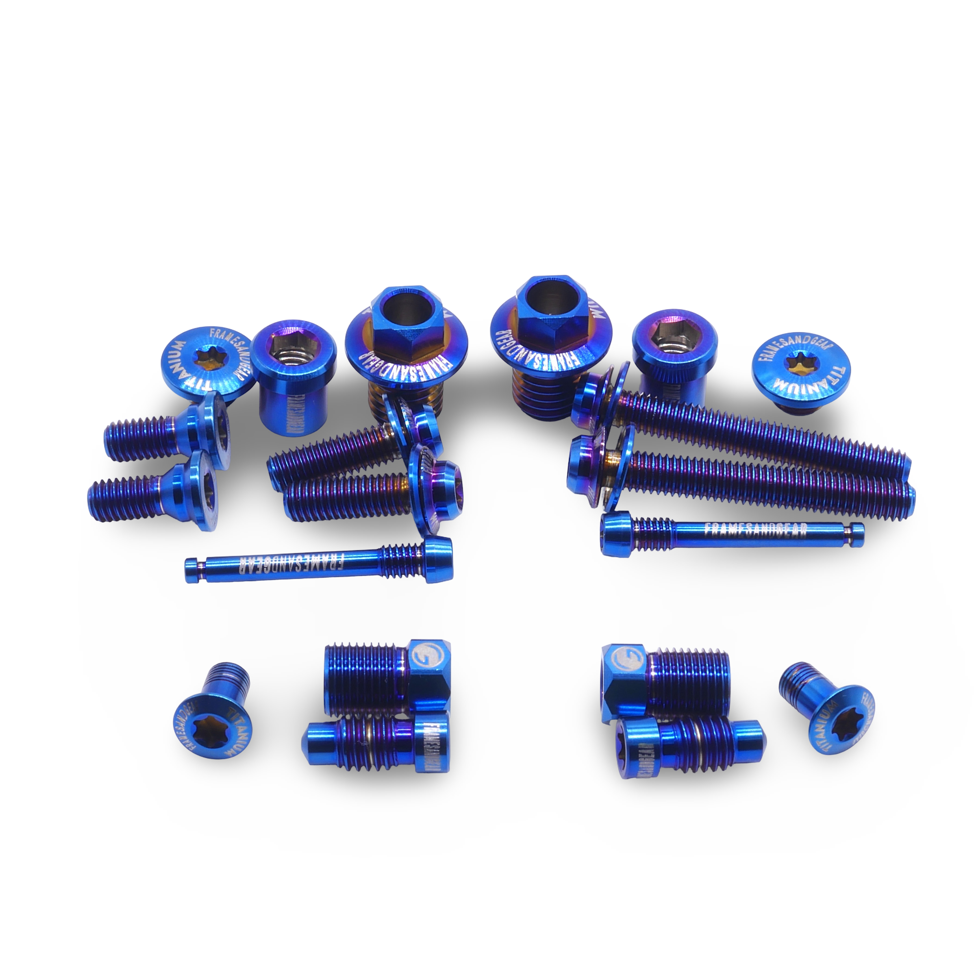 Framesandgear Titanium Bolt Kit for Shimano Dura Ace R9270 Blue
