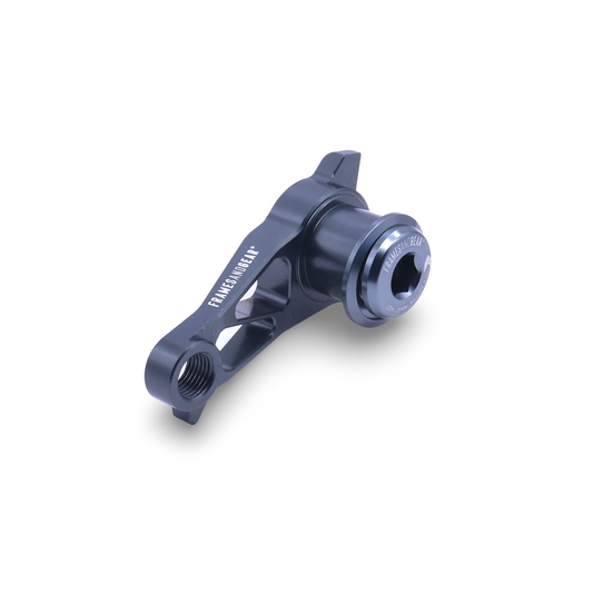 Grey universal derailleur hanger for Shimano drivetrains and UDH system