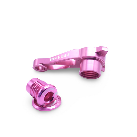 M12*P1.5 UDH derailleur hanger in rose for thru-axle systems