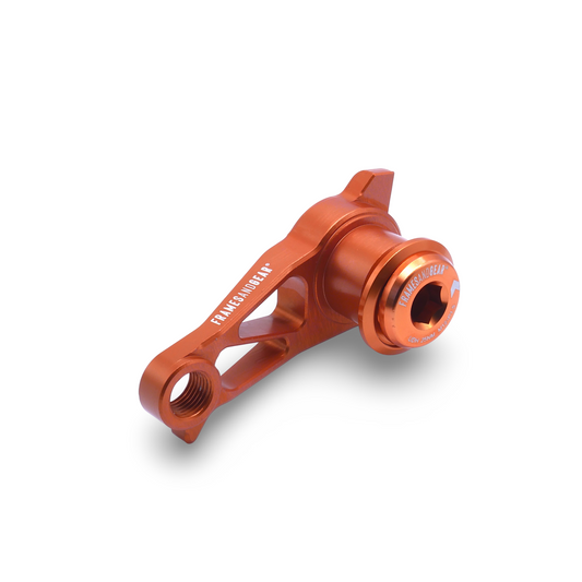 Orange UDH derailleur hanger for Shimano road and gravel bikes