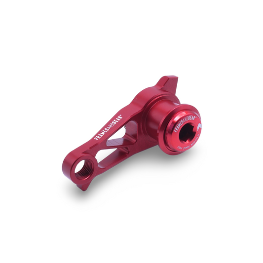 Red derailleur hanger for Shimano UDH frames