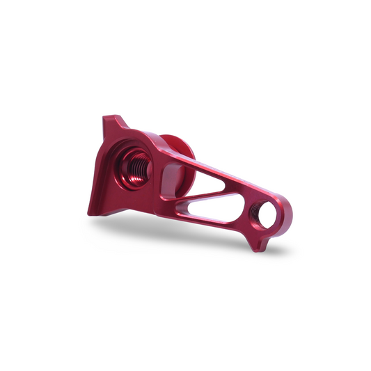 Replacement red derailleur hanger for UDH system frames