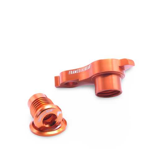 Orange UDH derailleur hanger for SRAM AXS and 12mm thru-axle bikes